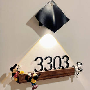 门牌感应灯充电入户门装饰店铺氛围灯射灯壁灯墙灯走廊过道免接线