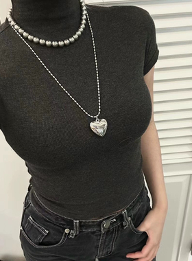 爱心向日葵韩国长项链金属