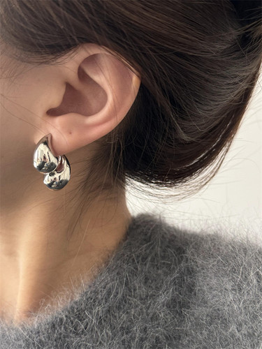欧美金属女合金前后耳环