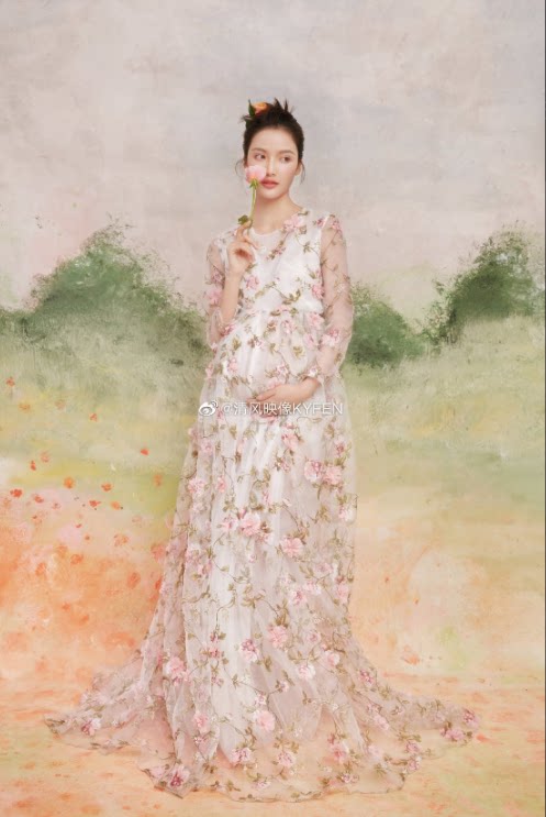 仿手绘油画肌理帆布美少女写真人像拍摄影楼拍照背景加厚无缝帆布