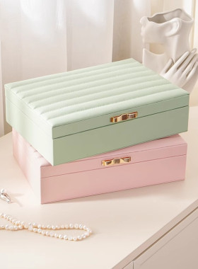 首饰盒新款轻奢高级感手链手镯项链戒指耳饰耳钉黄金首饰收纳盒