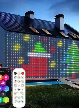 爆款LED窗帘灯APP智能点控幻彩皮线灯户外防水婚庆节日装饰带遥控