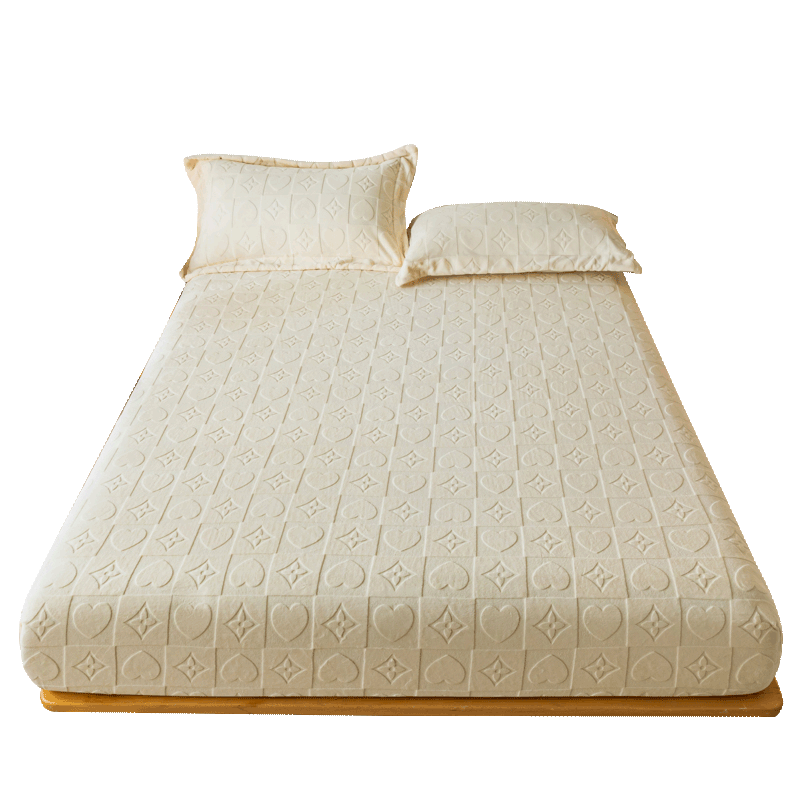 2023新款牛奶绒床笠单件珊瑚绒床罩床垫套保护罩冬季加绒防滑床单