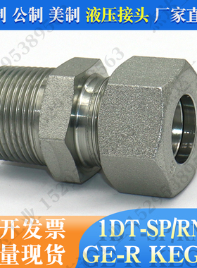 1DT-RN卡套式液压端直通接头H型重型24°锥英锥管螺纹GE-R-KEG