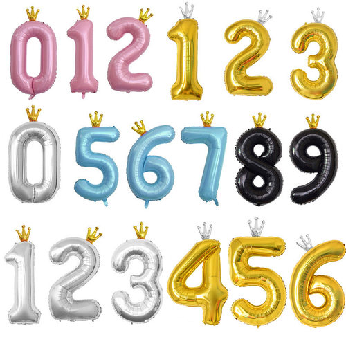 数字气球皇冠40寸纯色工厂价