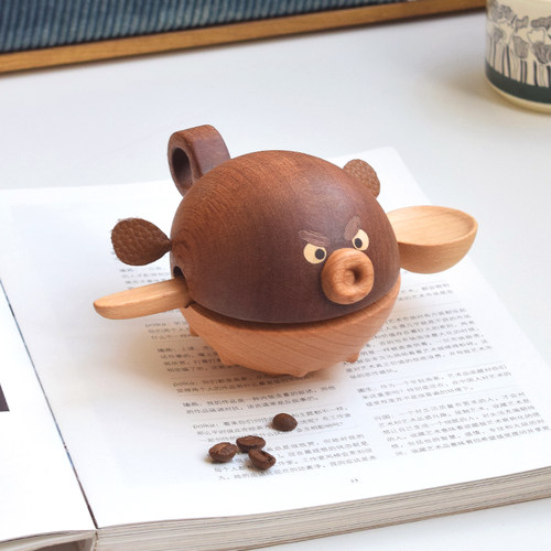 山舍senser实木木鱼创意摆件