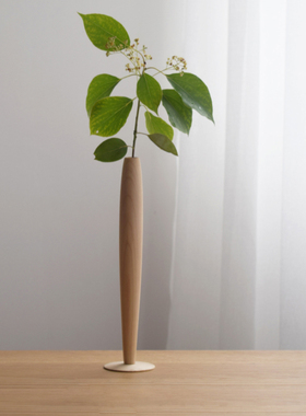 山舍 |  一枝花插  创意实木小清新干花试管摆件茶室禅意花器花瓶