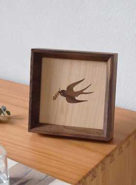 山舍丨拼木画 手工礼物 原木镶嵌 实木装饰画