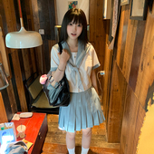 薄荷领白三本夏日清新JK水手服 颂立中 月野HOUSE