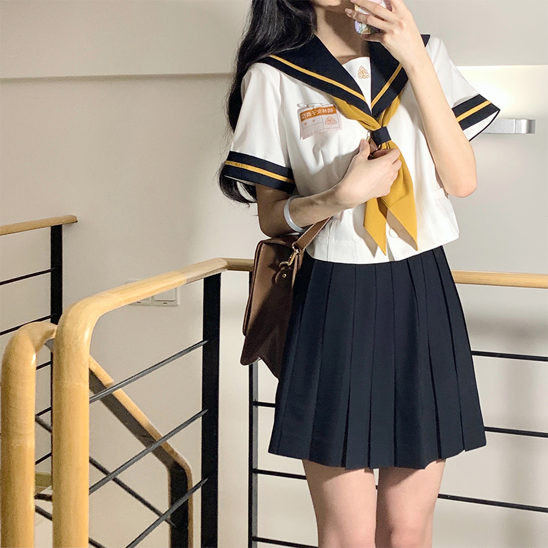 月野家自制橘林女子夏服JK水手服