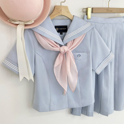 浅零川夏日清新JK水手服套装