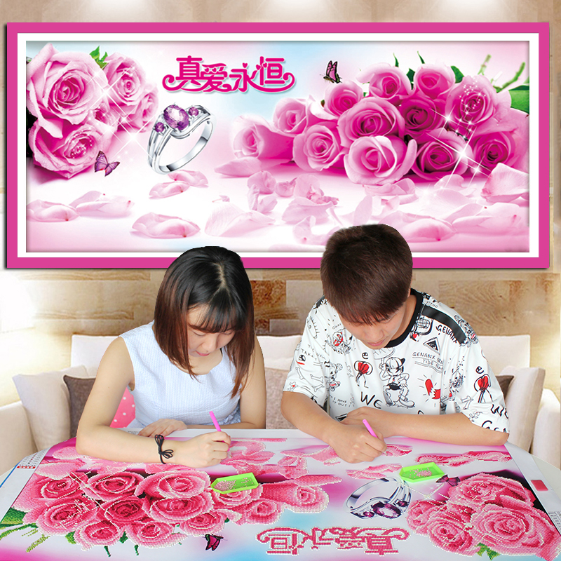 新款5D钻石画真爱永恒玫瑰客厅卧室结婚爱情十字绣钻石绣贴钻2019在类目 居家布艺, 十字绣及工具配件, 十字绣套件中 - 来自Buy2taobao.com提供专业的淘宝代购服务