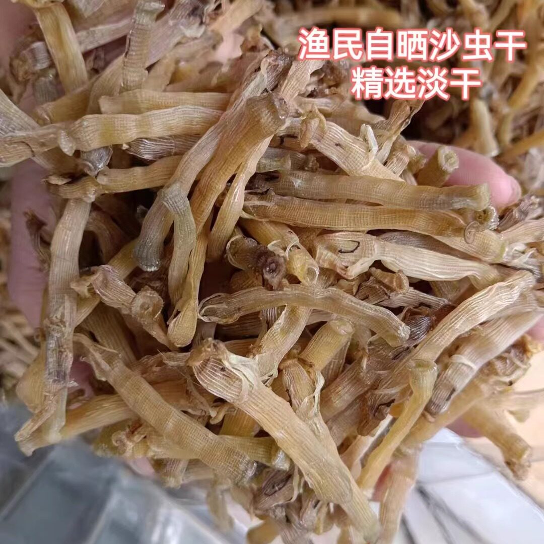 渔民精选沙虫干天然自晒沙虫足干海肠子干货滋补煲汤鲜甜已去沙袋