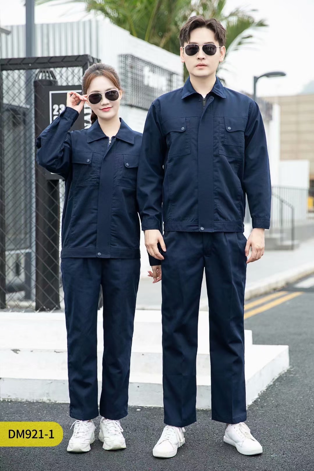 长袖工作服套装男装耐磨春秋汽修工厂人车间劳保服装定制上衣物流