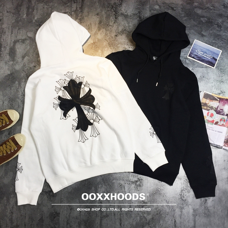 bf欧美帅气皮质加绒男友连帽卫衣