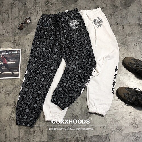 “十字架印”jogger束脚裤pants