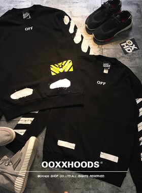 bf潮流独特斑马线方向男友卫衣