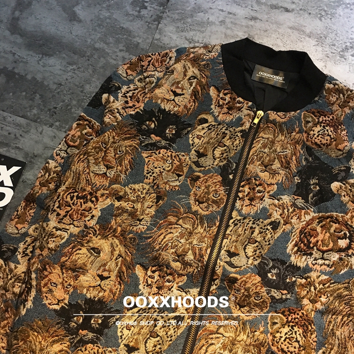 宫廷全身动物园帅气有型夹克衫