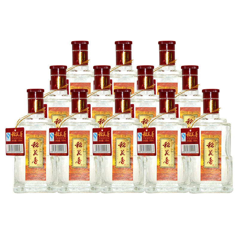 09年湖北稻花香小酒版33度浓香型白酒整箱150ml*12瓶装纯粮食老酒