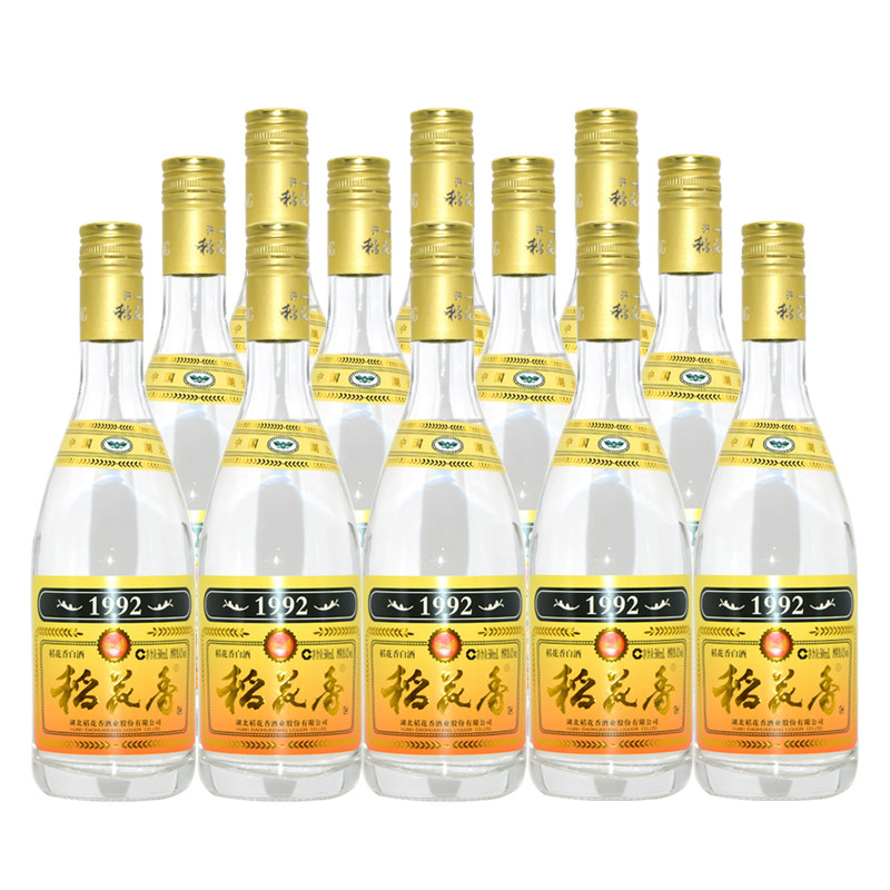 湖北稻花香酒1992 42度浓香型白酒整箱拍12瓶装粮食酒自饮口粮酒