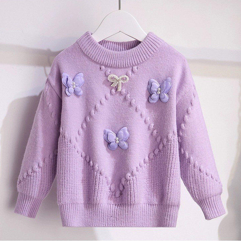 全棉女童毛衣秋装新款儿童打底针织衫女孩冬季洋气加绒上衣宝宝毛,童装/婴儿装/亲子装,毛衣/针织衫,淘宝优惠券,粉丝福利购,淘宝优惠卷