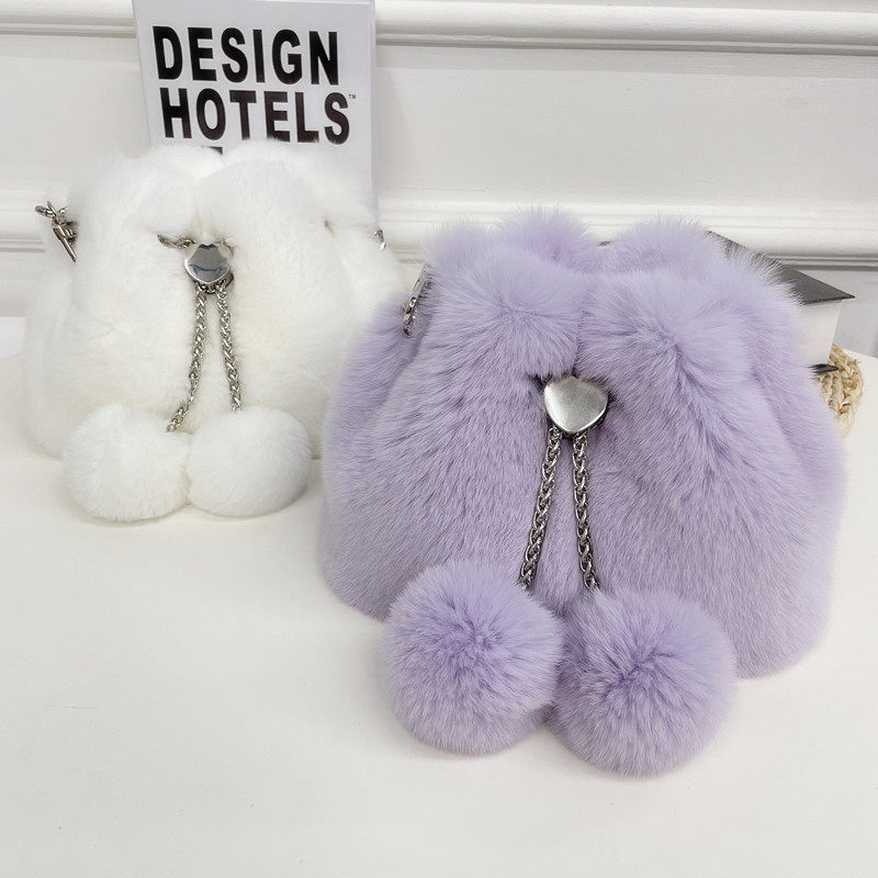 獭兔毛水桶包2024新款皮草包秋冬百搭手提单肩斜挎可爱毛毛包,箱包皮具/热销女包/男包,通用款女包,淘宝优惠券,粉丝福利购,淘宝优惠卷