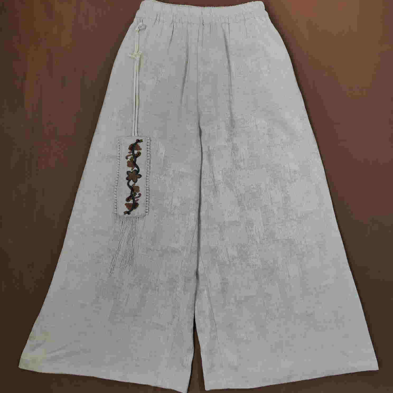阔腿裤长裤松紧腰口袋春夏女装