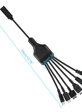 Type-c接口6合一充电线NDS Lite/new3DSLL 2ds PSP PS Vita 1000