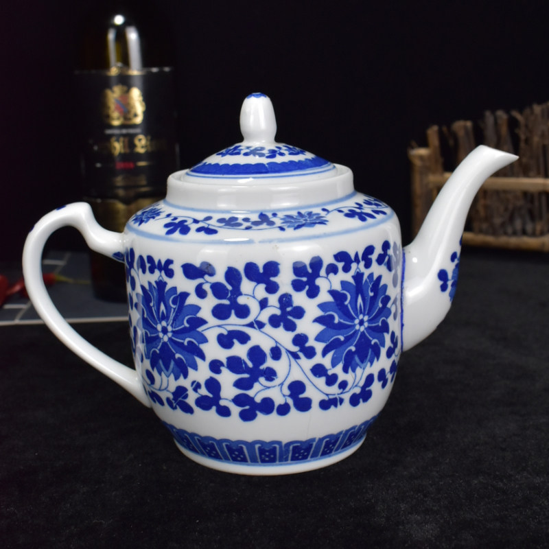 景德镇青花瓷茶壶陶瓷泡茶壶家用大容量凉水壶油壶老式怀旧釉下彩,餐饮具,冷水壶,淘宝优惠券,粉丝福利购,淘宝优惠卷