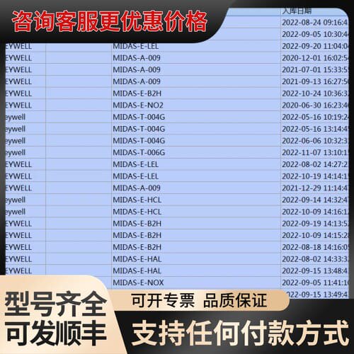 议价MIDAS-E-SHX硅烷氨气MIDAS-L-O2S可维修