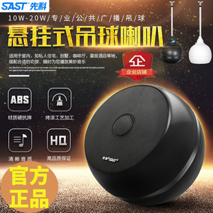 SAST/先科 S5-1吊球音响悬挂式吊杆吸顶天花喇叭背景音乐吊顶音箱