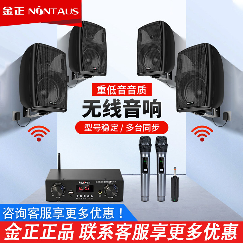 金正壁挂无线音响店铺专用舞蹈教室餐厅清吧健身房会议室商用音箱