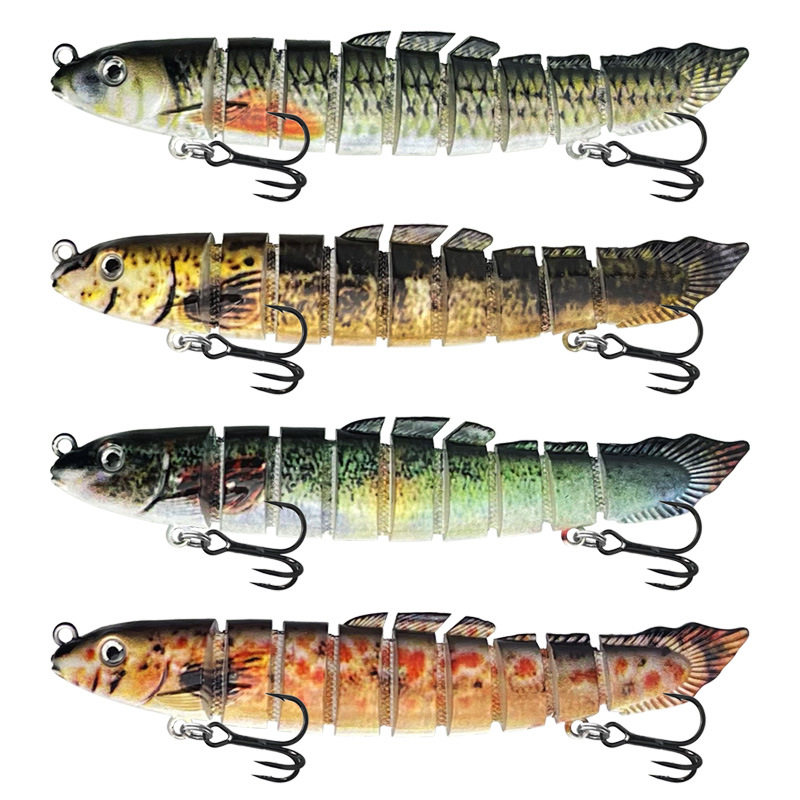 路亚硬饵多节鱼12cm19g多节泥鳅仿真鱼饵3D打印九节假饵 淡水海钓