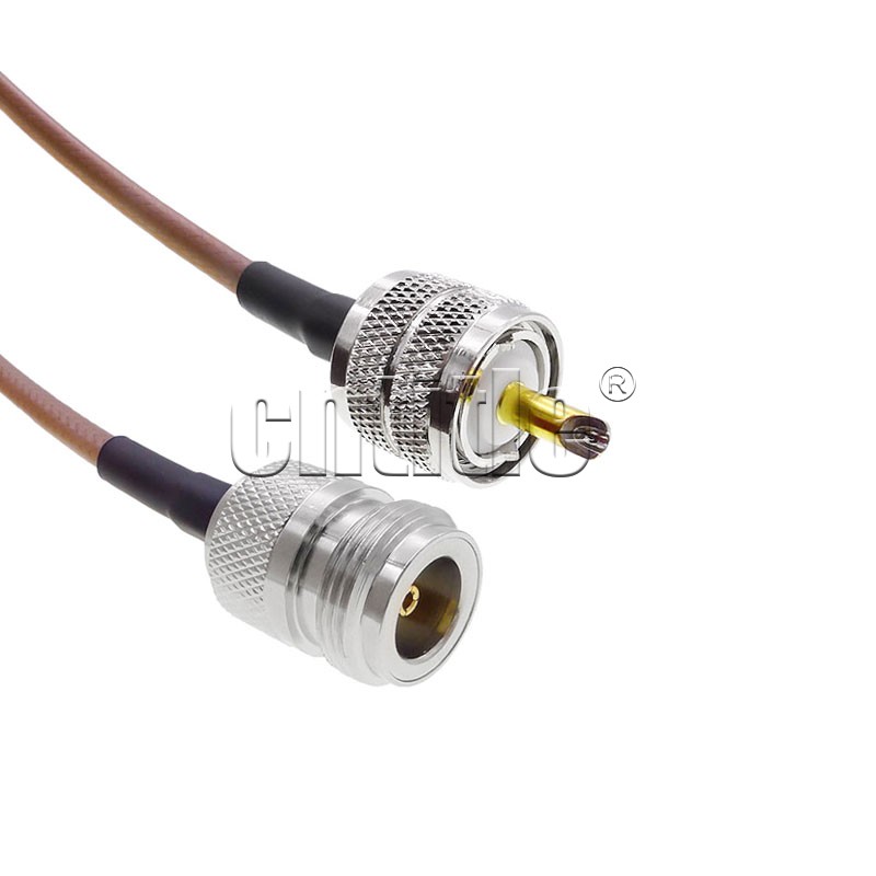 N-UHF高频镀银跳线连接线 MSL16公头转N母头接50-3同轴线 RG400