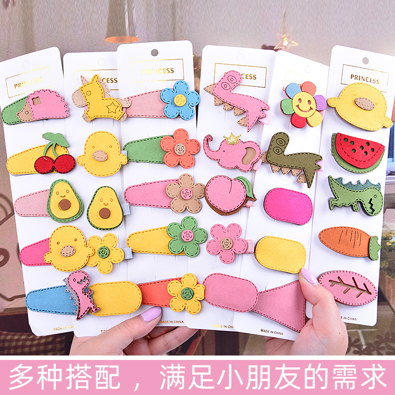 儿童可爱风发绳头饰夏季刘海夹