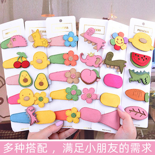 儿童可爱小黄鸭刘海夹BB夹边夹发夹发绳发卡夹子侧边头饰女夏季