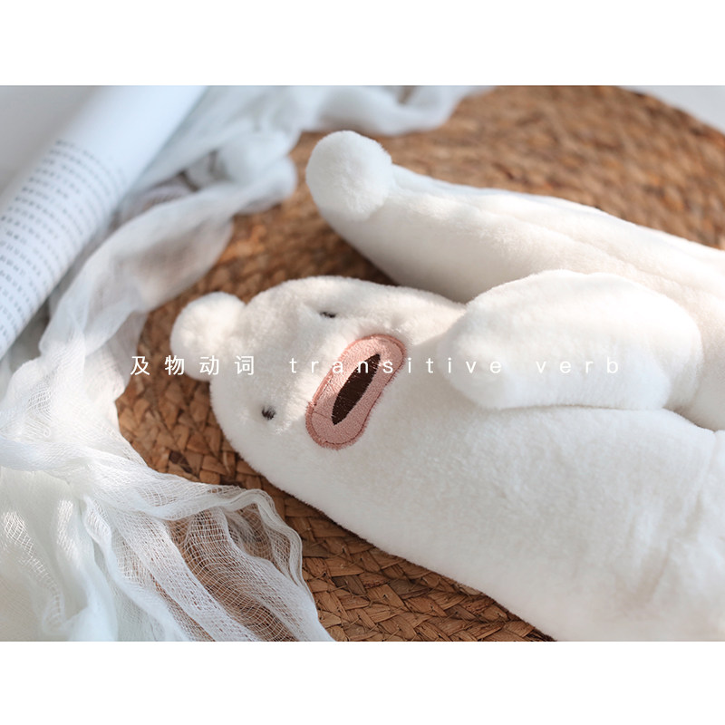 韩版大嘴巴怪兽可爱卡通挂绳手套礼物软妹全指学生毛毛保暖女秋冬