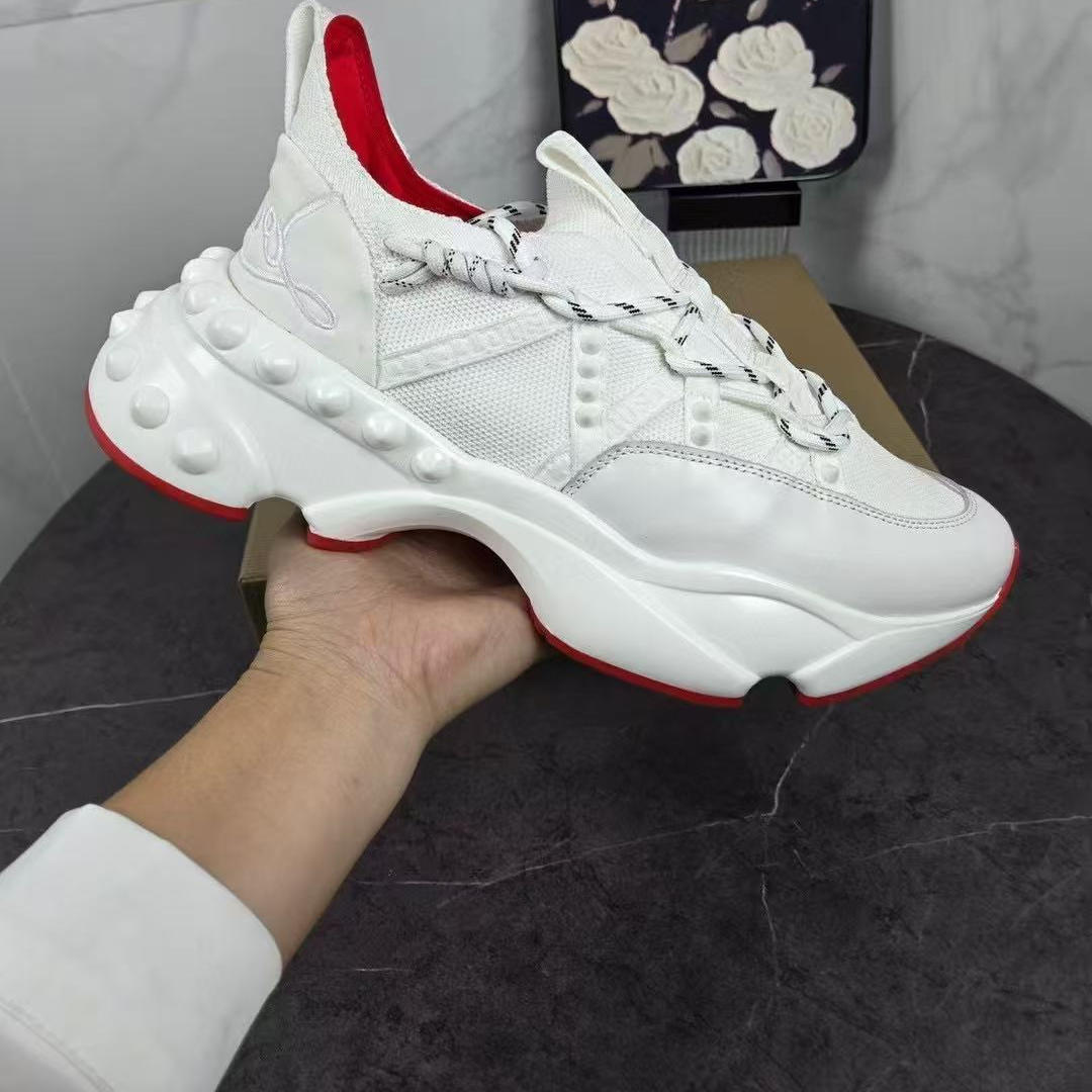 增高柳丁系带真皮老爹鞋
