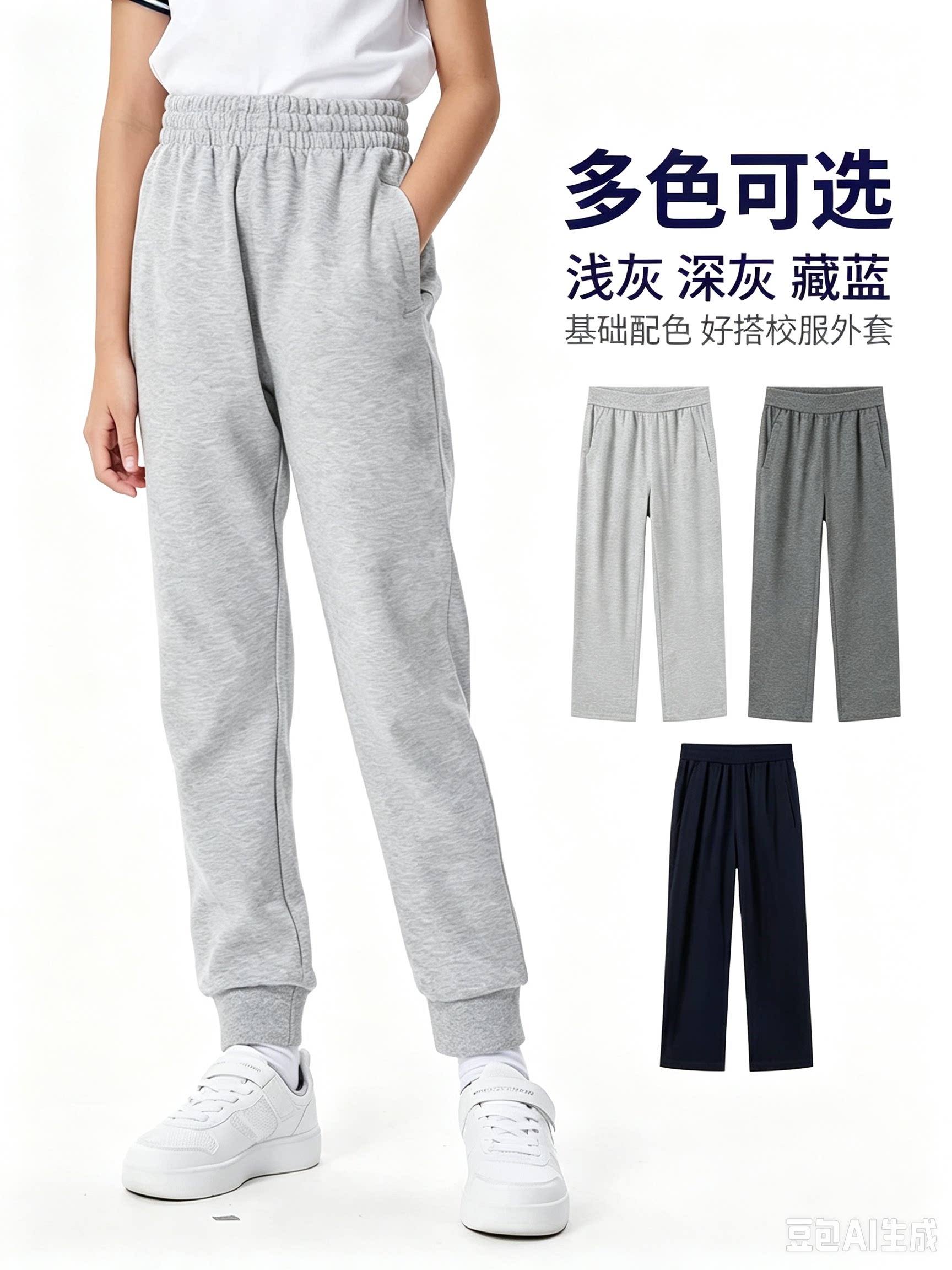 英伦学生纯棉春秋冬校服上衣长裤枣红浅蓝浅灰拼色运动装现货定制