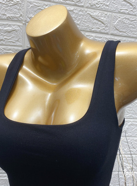 推荐BI入~版型超赞性感方领辣妹吊带双层紧身背心欧美INS打底上衣