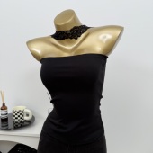 撩人 2024春夏内搭性感百搭漏背挂脖背心吊带抹胸蕾丝拼接上衣女