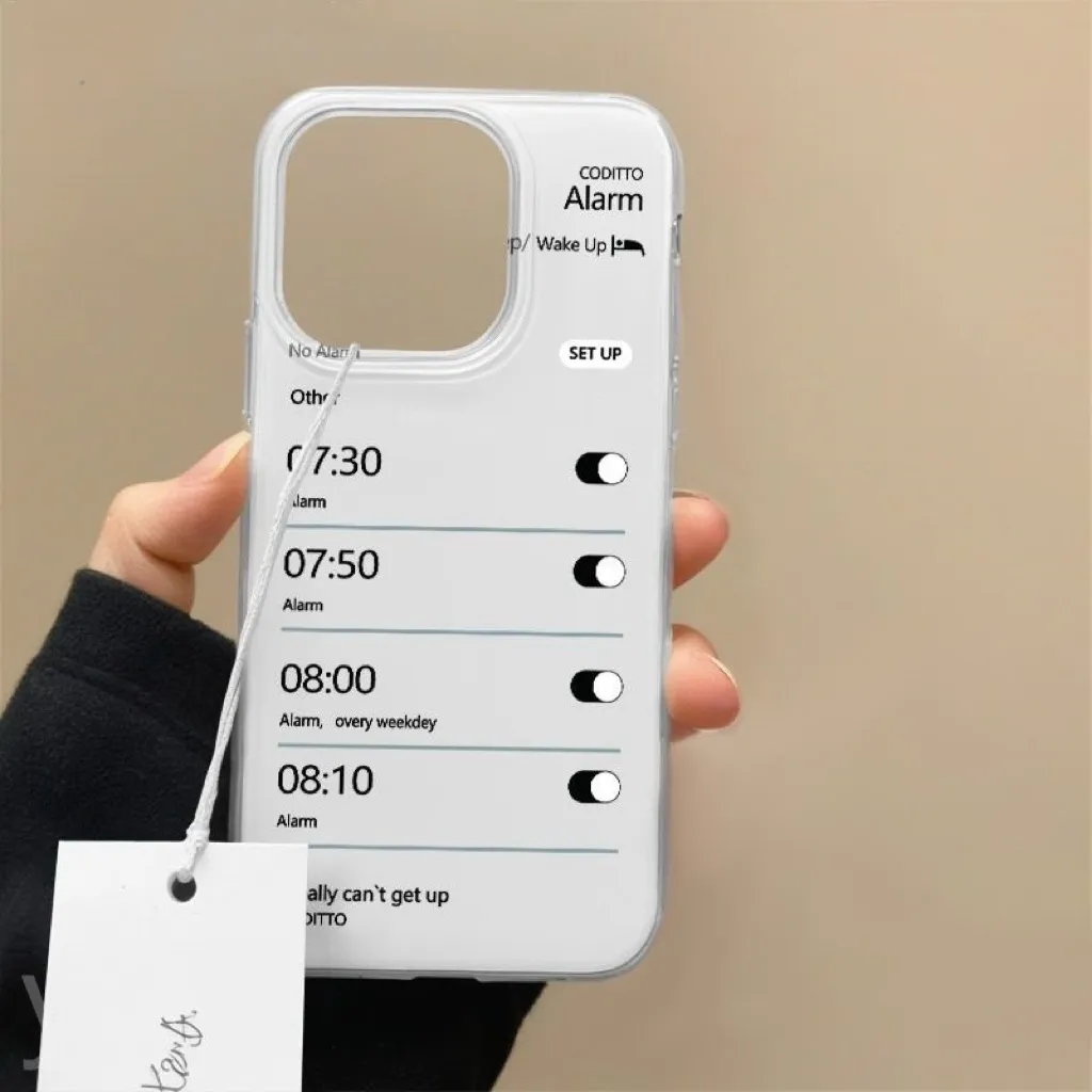 闹钟图标适用iPhone16苹果15小米14新款13手机壳12保护套11promax
