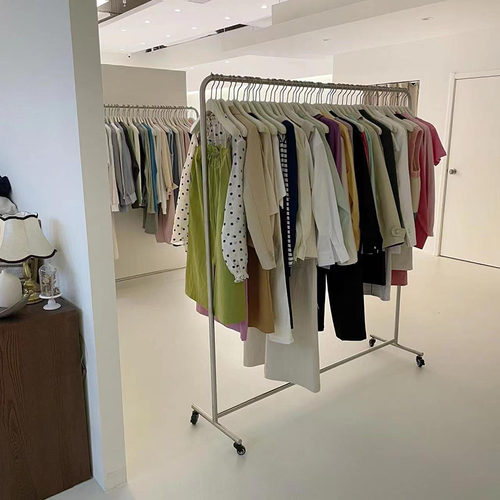 服装店不锈钢落地式挂衣架