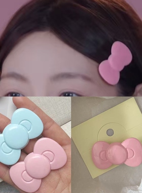 迪迪痞幼同款发夹女粉色蝴蝶结发卡美少女刘海侧边夹子洗脸头发饰