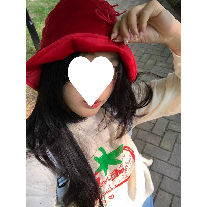 美式复古长袖t恤女夏季番茄小猫咪慵懒罩衫学院风百搭上衣ins