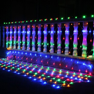 led小彩灯闪灯串灯满天星网灯户外室内装饰灯网格灯渔网灯网状灯