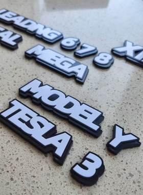 原创立体车标贴小米su7yu7特斯拉model3yx理想L6789mega蔚来ET5T6