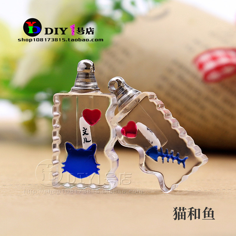 大米上刻字DIY定制礼品创意个性生日礼物米雕项链手链情侣猫和鱼