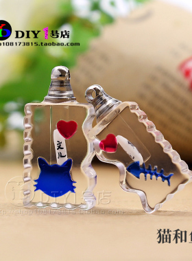 情侣生日礼物大米上刻字人造水晶