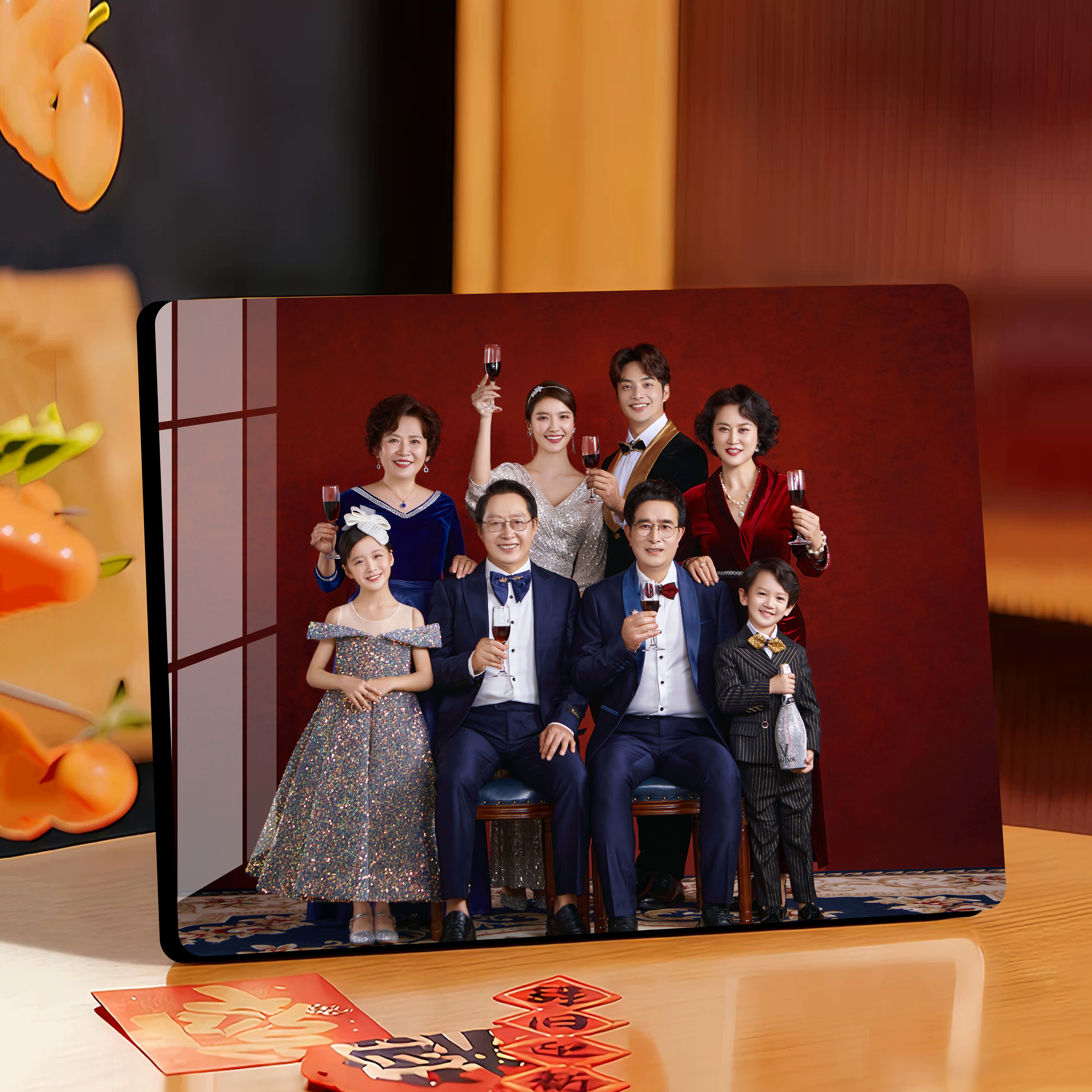 洗照片做全家福相框相片摆台定制图片